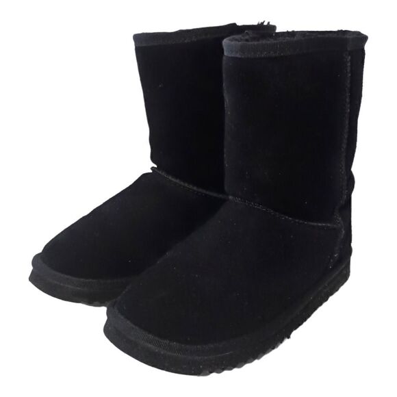 Ugg Classic Short Boot US Sz 7 Black Suede Wool Sheepskin Y2K Bootie Womens - Picture 9 of 16